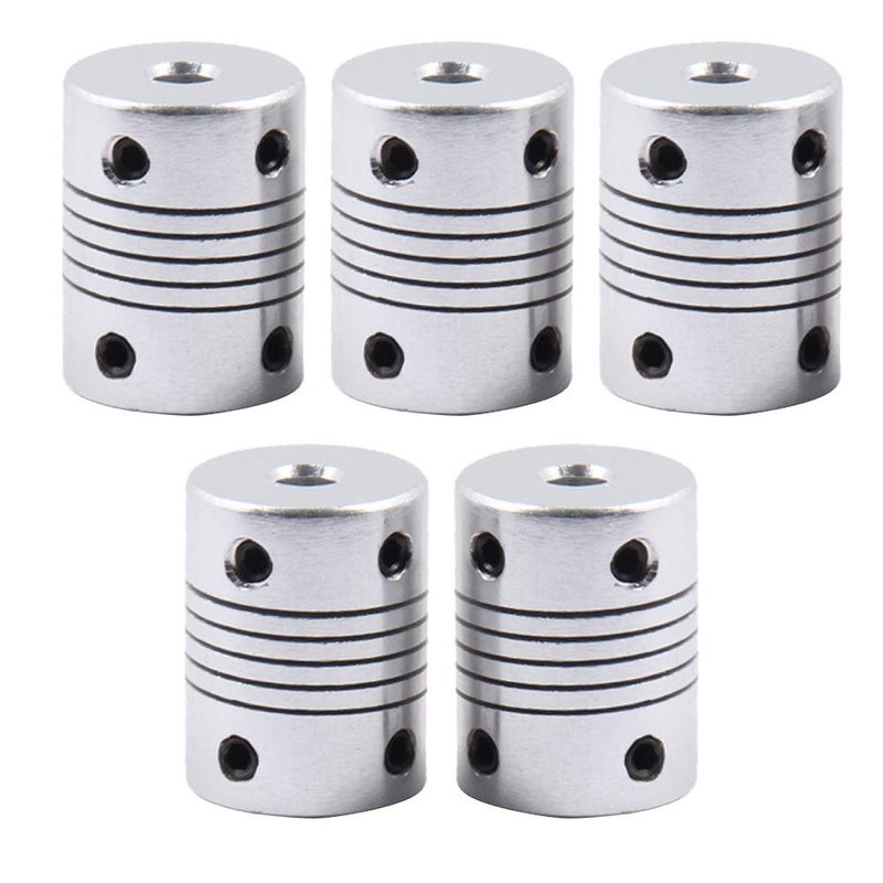 Saipor Saiper Flexible Couplings 5mm to 5mm (5pcs) Aluminum Alloy Joint Connector Compatible with NEMA 17 Stepper Motors, RepRap 3D Printer or CNC Machine, 3D Printer Accessories - Image 3